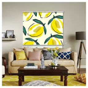 Hand Painted Lemon Window Roller Shade