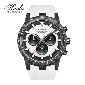 HAOFA Chronograph Movement Full Carbon Fiber Automatic Screw-in crown Watch  2366