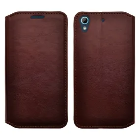 HTC Desire 626 Case, Wallet Case, Pu Leather Wallet [Kickstand] Case with ID & Credit Card Slots - Brown