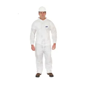 International Enviroguard MicroGuard MP 8012 Microporous Coverall, Elastic Wrist, Elastic Back, Open Ankle, White, Case of 25