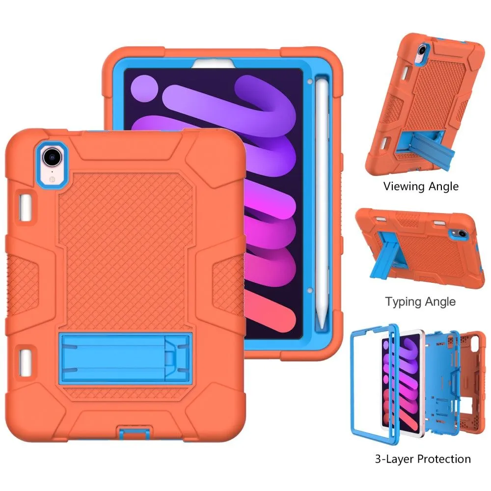 iPad Mini 6 (2021) TPU   silicone cover - Orange / Blue