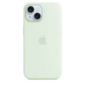 iPhone 15 Silicone Case with MagSafe - Soft Mint