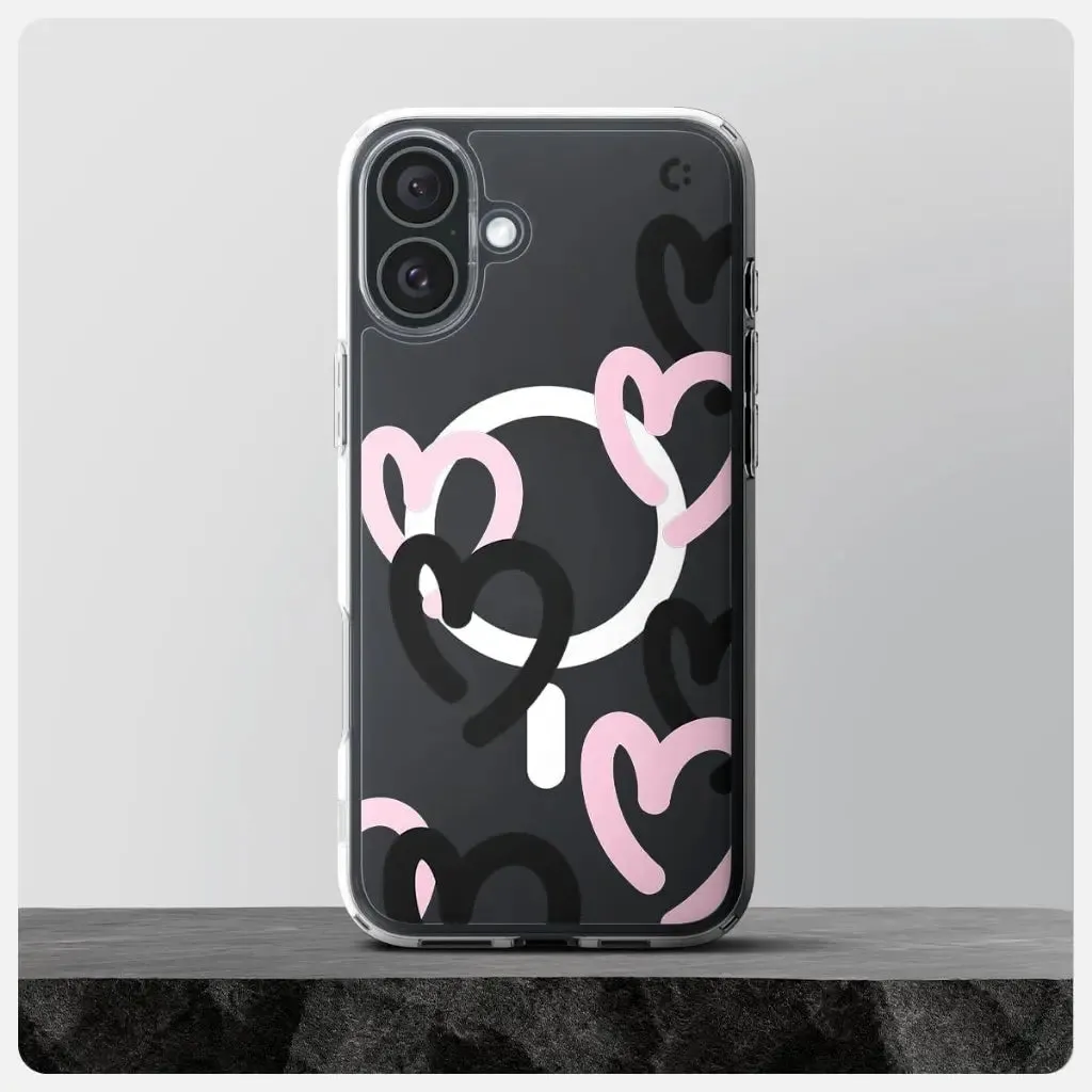 iPhone 16 Case Ultra Hybrid MagFit Hearts