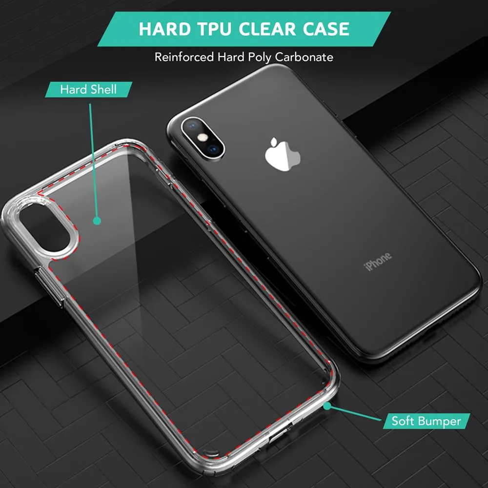 iPhone X / iPhone XS Clear Transparent Hard Back Case Cover