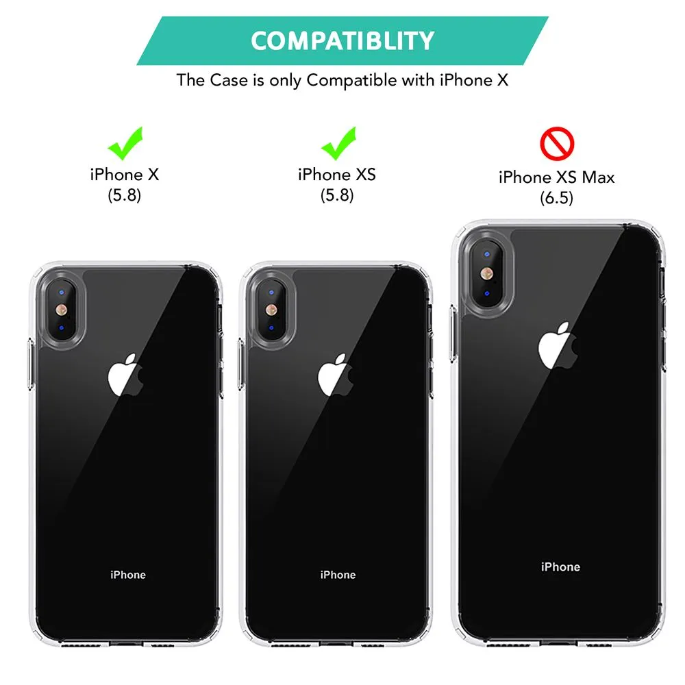 iPhone X / iPhone XS Clear Transparent Hard Back Case Cover