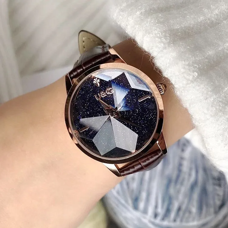 Irregular Mirror Starry Chassis Women's watch