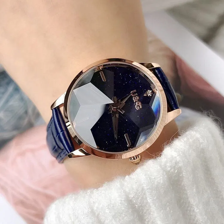 Irregular Mirror Starry Chassis Women's watch