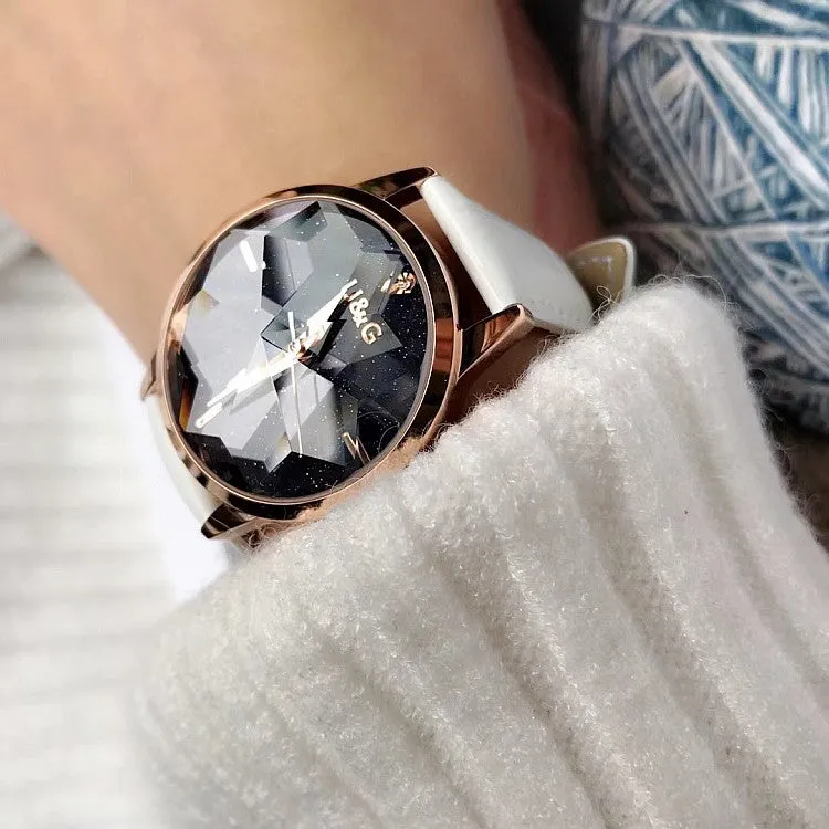 Irregular Mirror Starry Chassis Women's watch