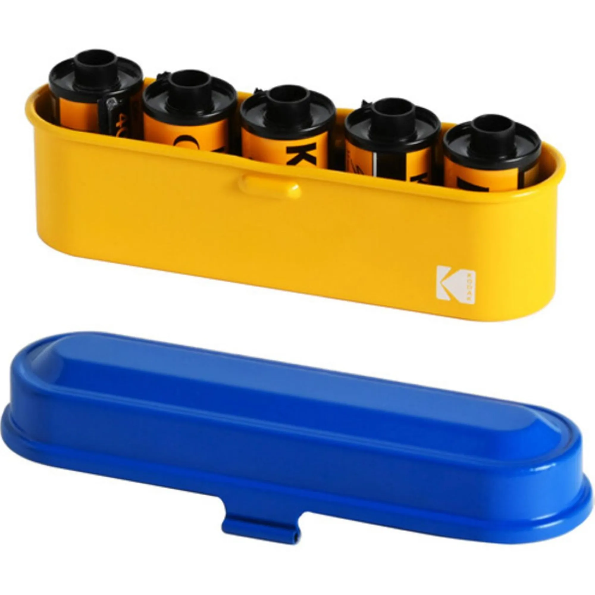 Kodak Steel 135mm Film Case (Blue Lid/ Yellow Body)