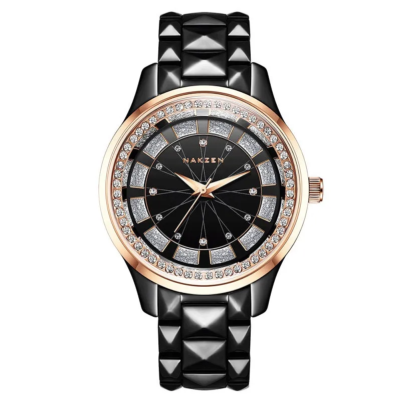 Large Dial Ceramic Strap Women's Watch