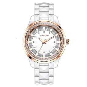 Large Dial Ceramic Strap Women's Watch