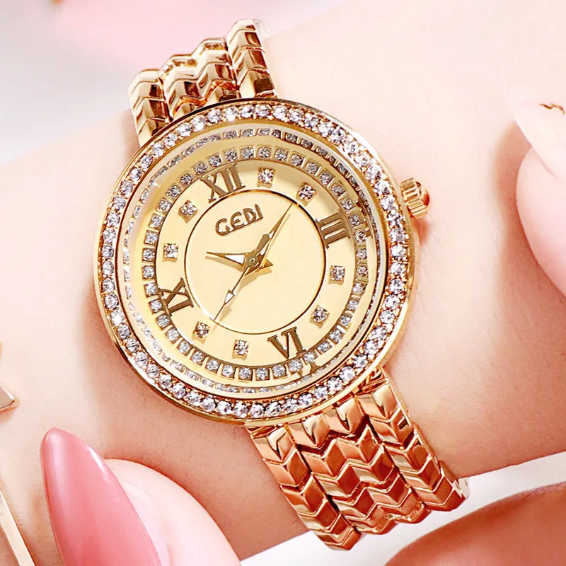 Large Round Dial Women's Watch