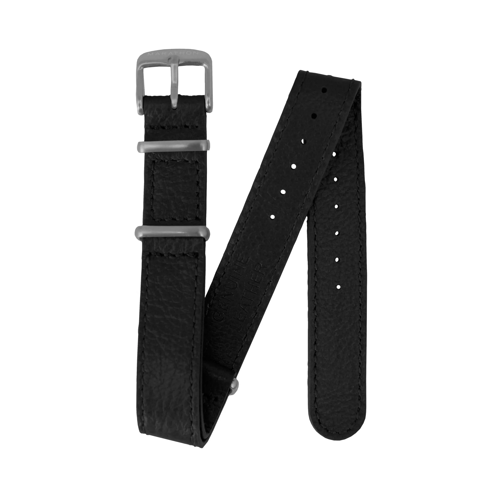 Leather DEFSTAN Strap, Black, 16mm