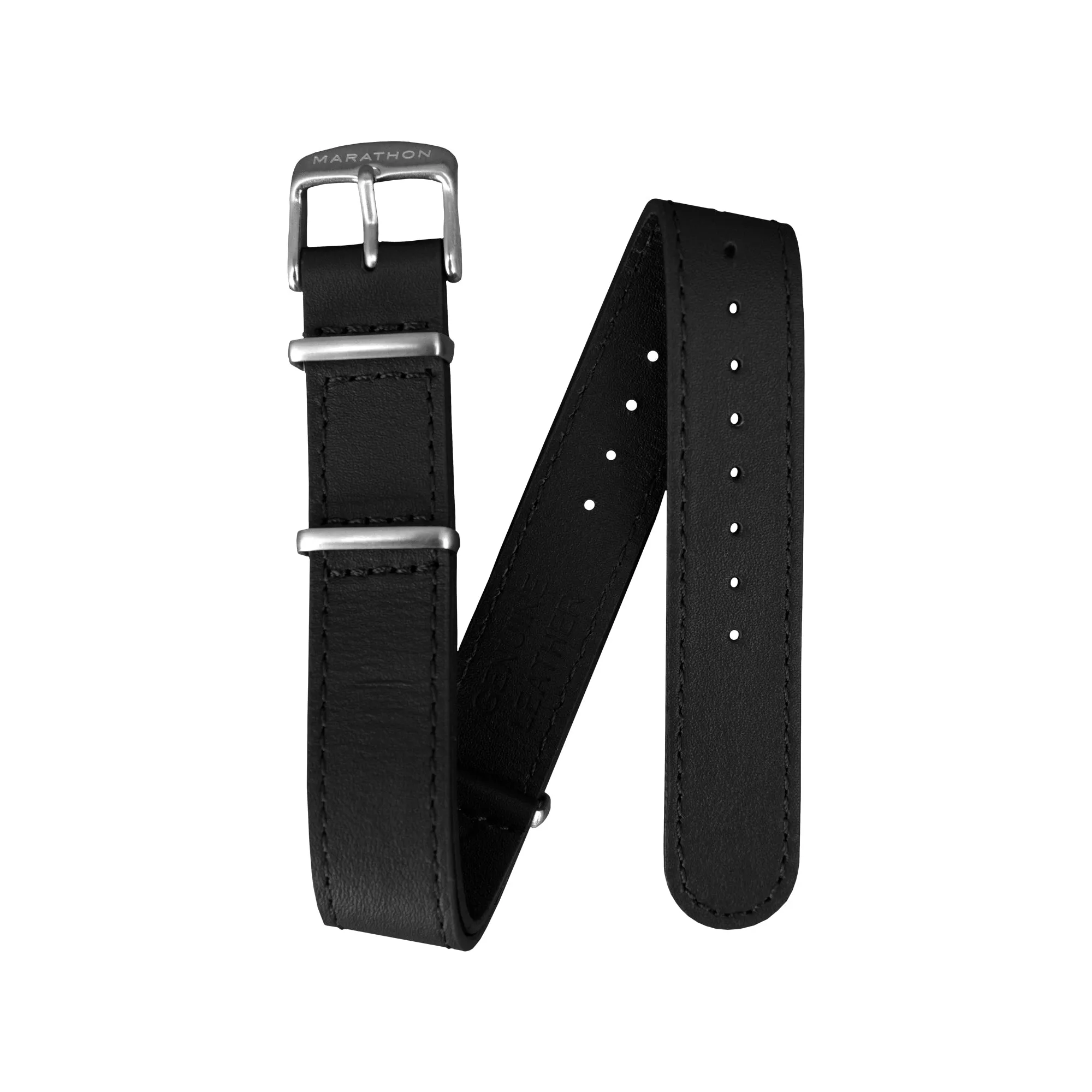 Leather DEFSTAN Strap, Black, 18mm