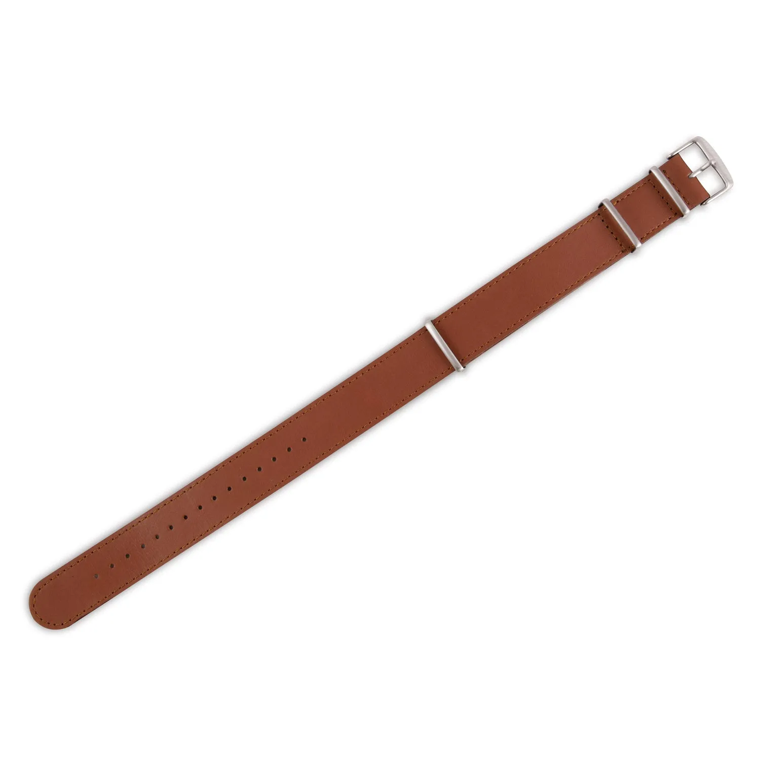 Leather DEFSTAN Strap, Dark Tan, 18mm