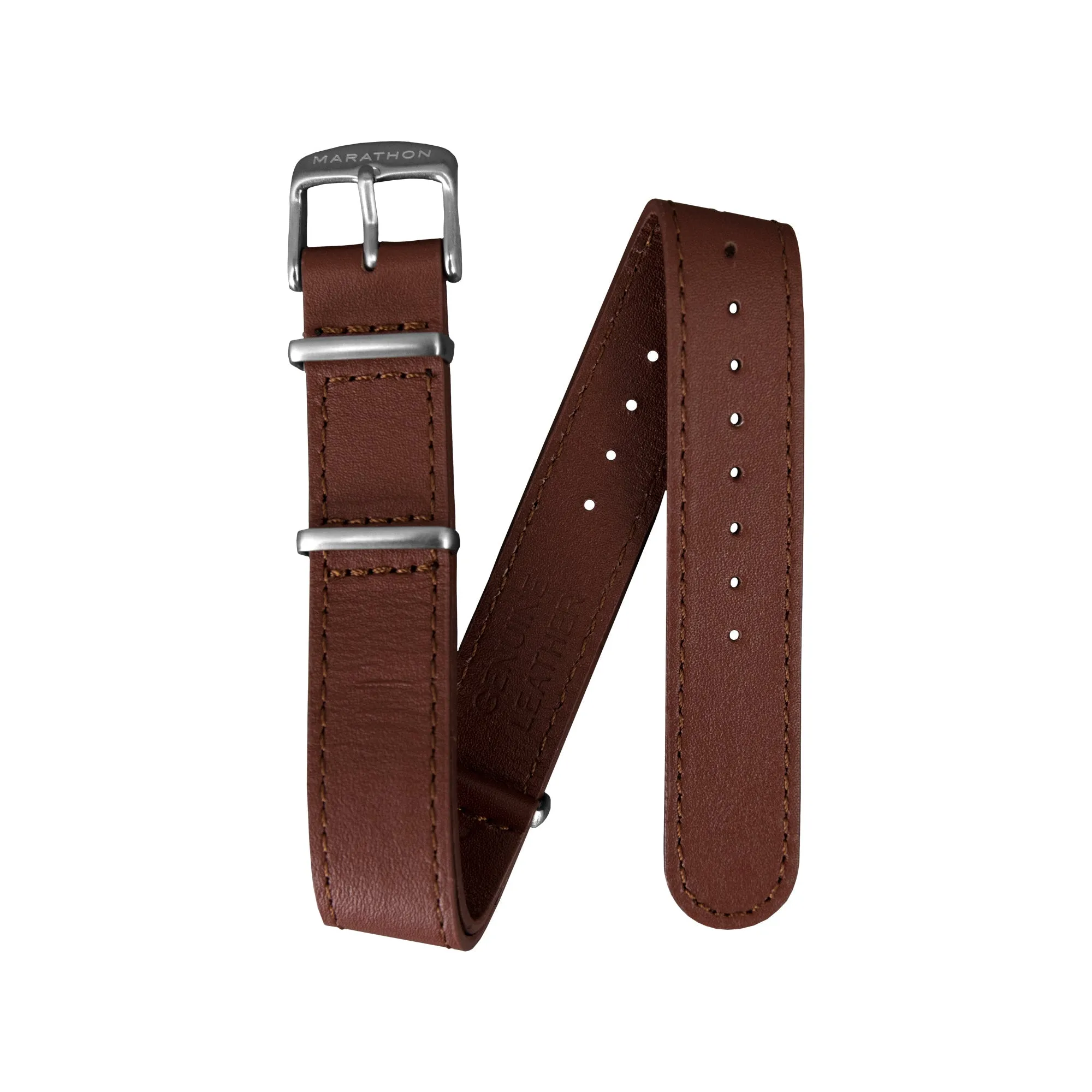 Leather DEFSTAN Strap, Dark Tan, 18mm