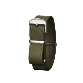 Leather DEFSTAN Strap, Olive Green, 18mm