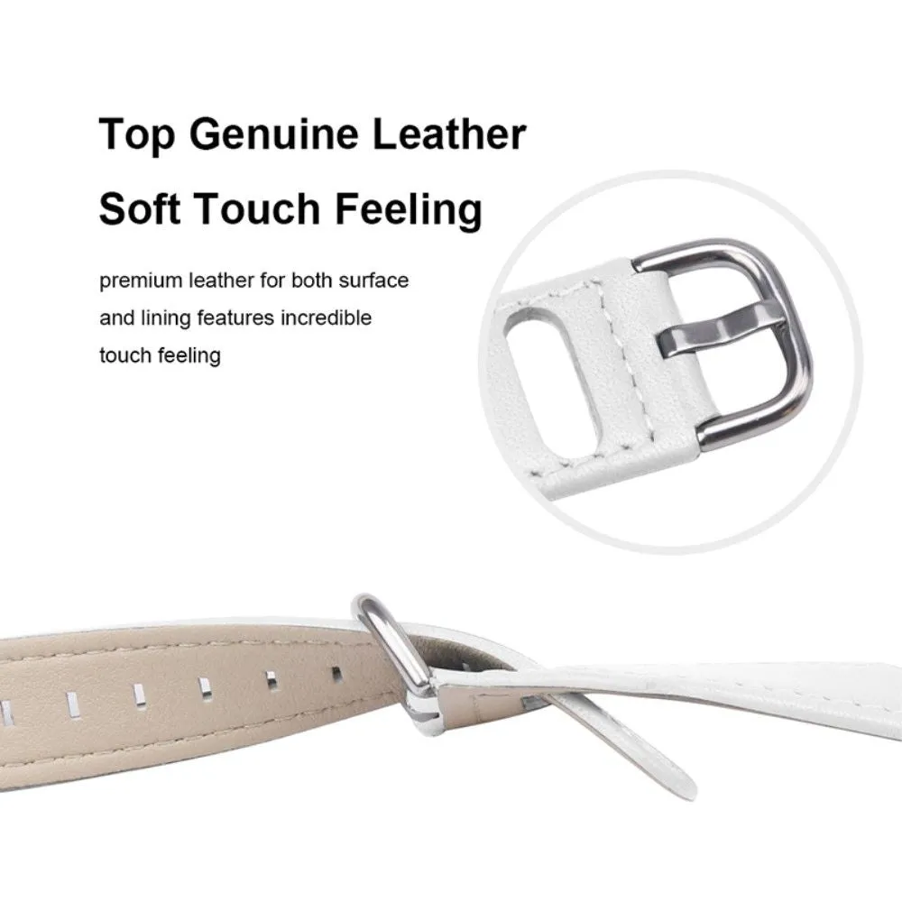 LG Watch Sport cowhide leather watch strap - White