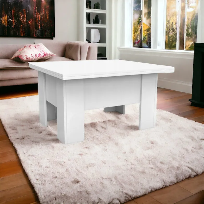 LIFTABLE AND EXTANDABLE COFFEE TABLE NORI 78X90CM 78x180CM CHOICE OF 4 COLORS