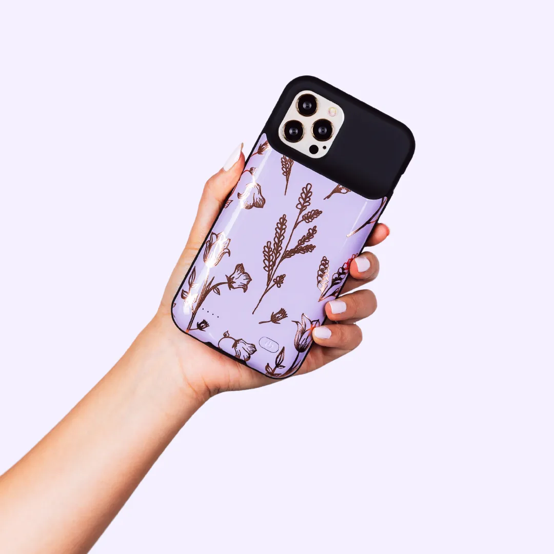 Lilac Metallic Floral Ultra Battery Case