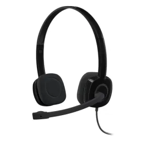 Logitech Stereo Headset H151 - Stereo - Mini-phone (3.5mm) - Wired - 22 Ohm - 20 Hz - 20 kHz - Over-the-head - Binaural - Supra-aural - 180 cm Cable - Noise Canceling - Black