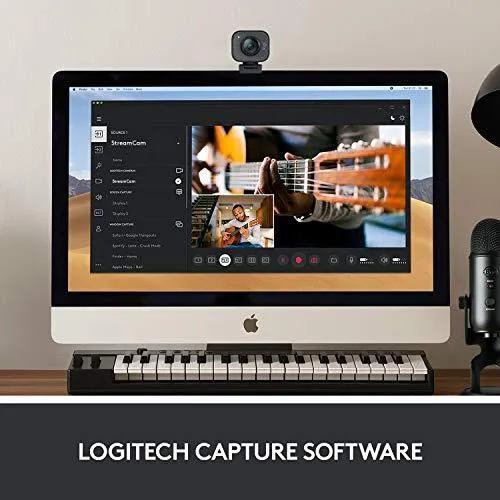 Logitech StreamCam, 1080P HD 60fps Streaming Webcam with USB-C and Built-in Microphone, Graphite