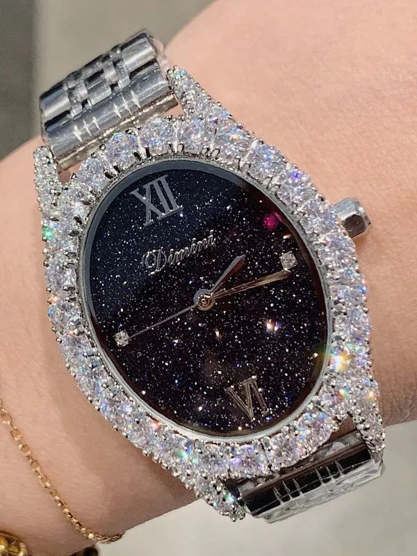 Luxury Diamond Starry Sky Pattern Durable Watch