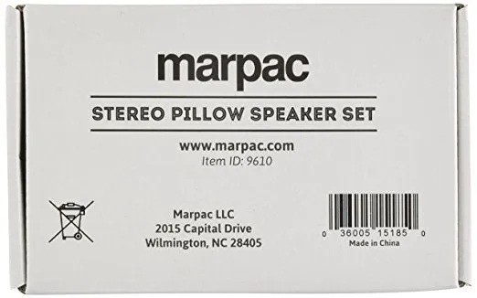 Marpac - Stereo pillow speakers for tinnitus sufferers