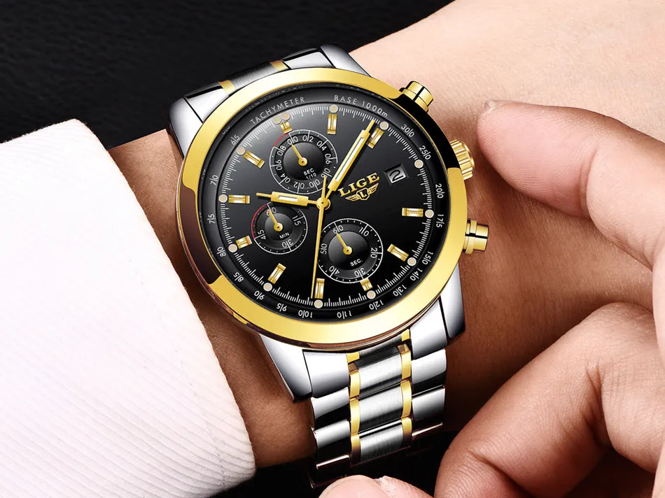 Men Watch Top Brand Luxury Quartz Watch  Waterproof Sport Watch