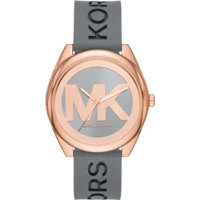 Michael Kors Ladies Watch Janelle 42mm Grey Rose Gold MK7314