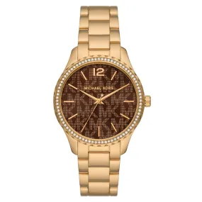 Michael Kors Ladies Watch Layton 38mm Brown Gold MK7296