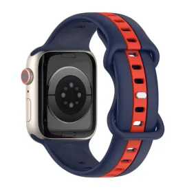 Midnight Blue and Red Silicone Apple Watch Band 午夜藍紅矽膠 Apple 錶帶 KCWATCH1240\\61