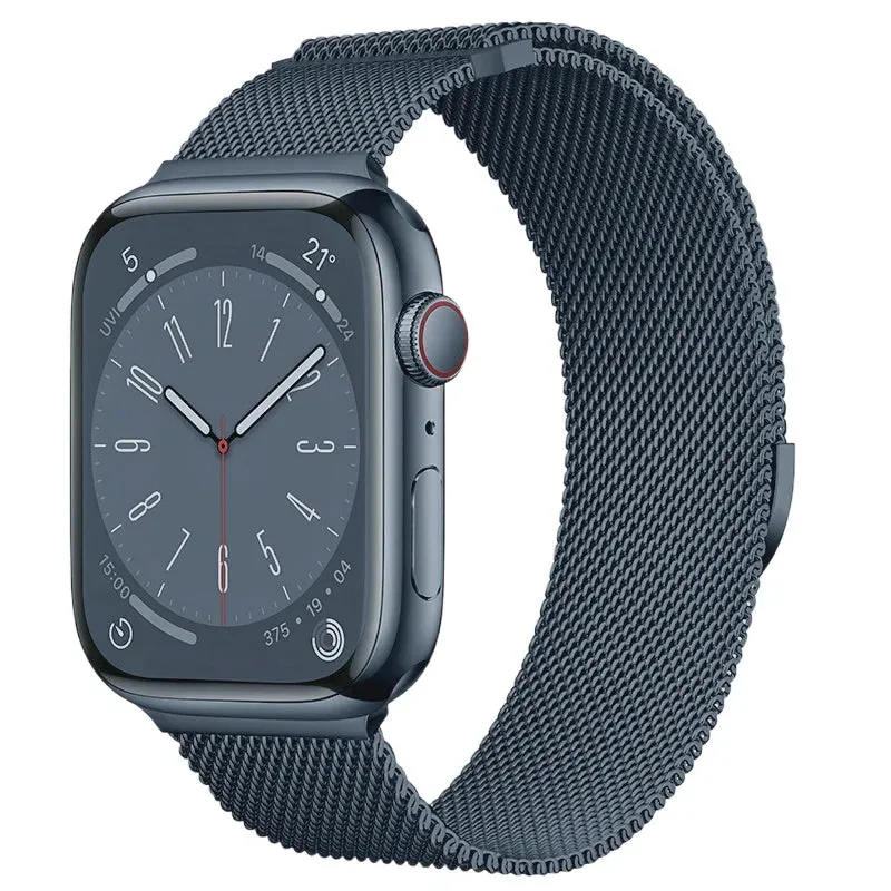 Milanese Loop Strap For Apple Watch Band 8 7 45mm 41mm Ultra 49mm Metal Magnetic Bracelet iWatch 6 5 4 3 SE 44mm 40mm 42mm Belt