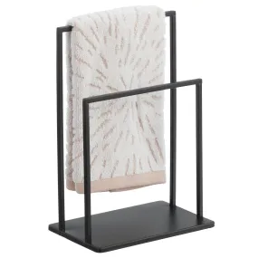 Modern Decorative Fingertip Towel Holder Stand for Bathroom Vanity Black