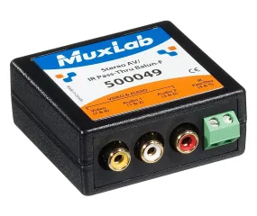 MuxLab 500049 Stereo AV/IR Pass-Thru Balun (Female RCA)