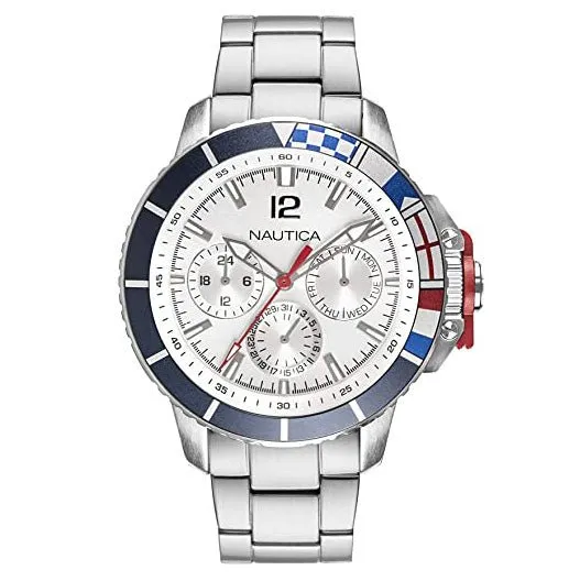 Nautica Men's Watch Bay Ho Silver NAPBHP907