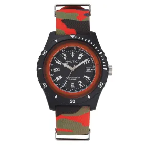 Nautica Men's Watch Surfside Orange Camo NAPSRF008