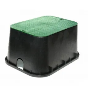 NDS - 117BC - STD 13"x20"x12" Box and Overlapping Lid, Green Lid/Black Body