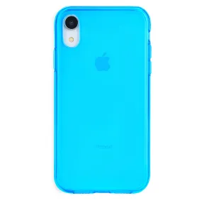 Neon Blue Clear iPhone Case