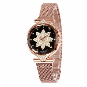 Octagonal Flower Dial Women's Watch