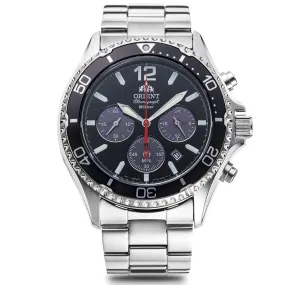 Orient Mako Solar Men's Silver Watch RA-TX0202B10B