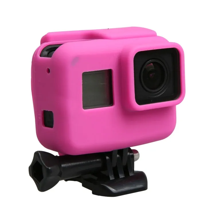 Original for GoPro HERO5 Silicone Border Frame Mount Housing Protective Case Cover Shell(Pink)