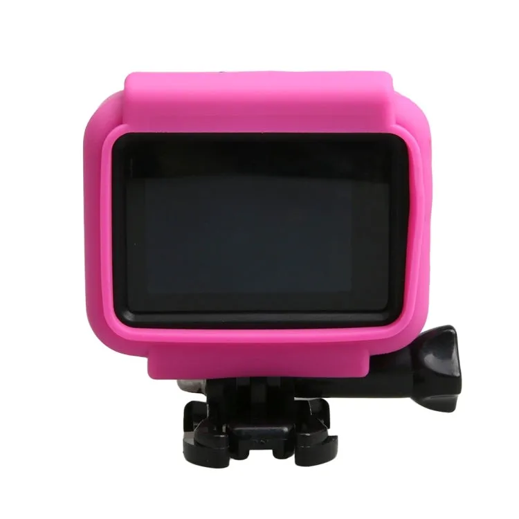 Original for GoPro HERO5 Silicone Border Frame Mount Housing Protective Case Cover Shell(Pink)