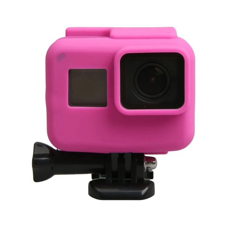 Original for GoPro HERO5 Silicone Border Frame Mount Housing Protective Case Cover Shell(Pink)