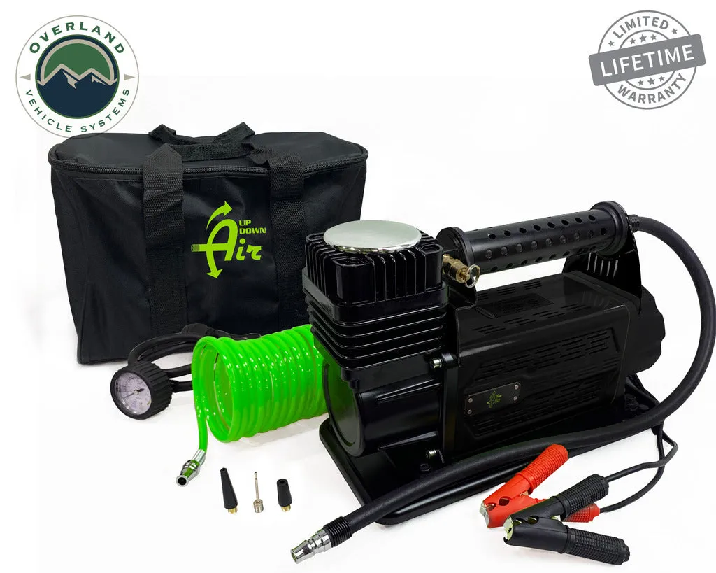 Overland Vehicle Systems Air compressor, Digital Tire Deflator, and Digital Tire Gauge Combo Kit