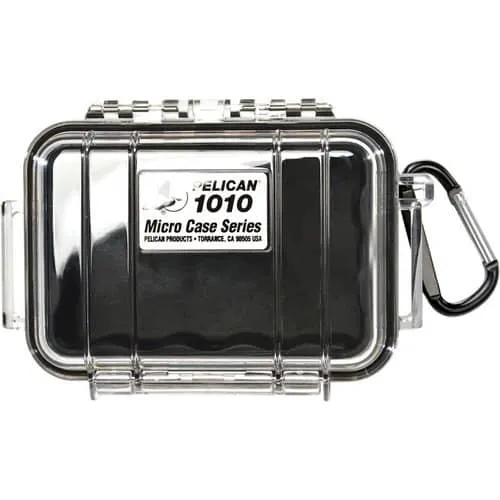 Pelican 1010 Micro Case (Clear Black with Colored Lining)