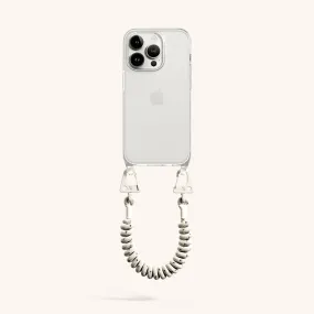 Phone Case with Spiral Rope in Clear   Chalk