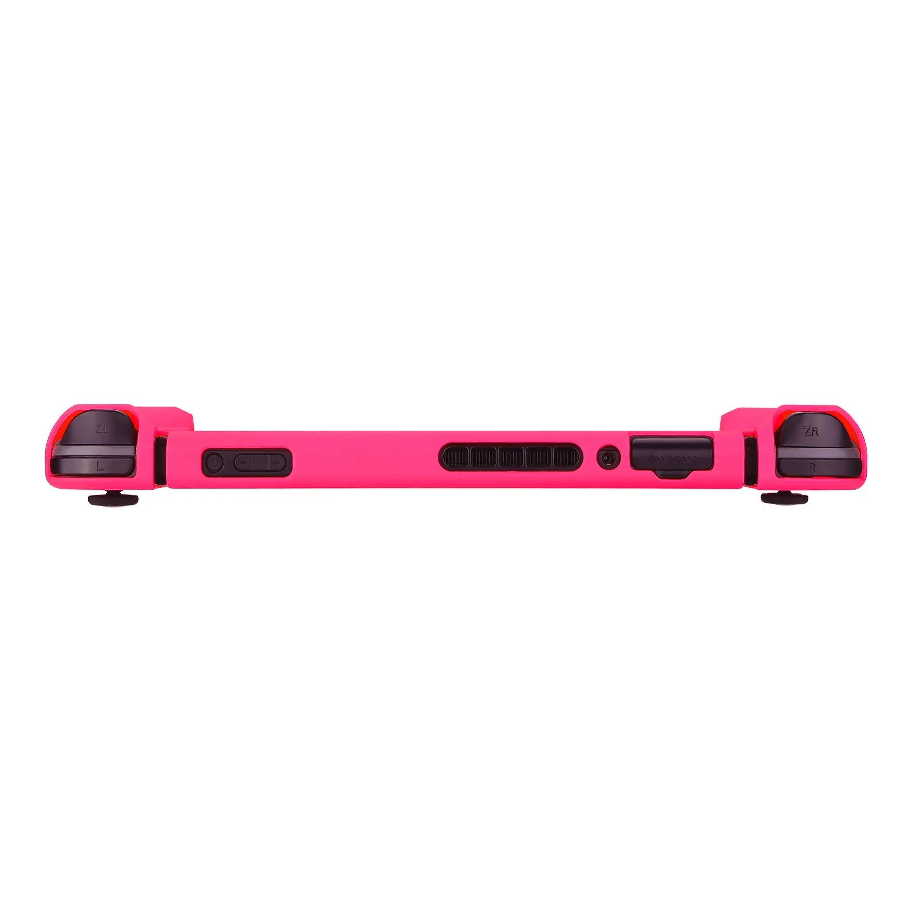 PlayVital Bright Pink Back Cover for NS Switch Console, NS Joycon Handheld Controller Separable Protector Hard Shell, Soft Touch Customized Dockable Protective Case for NS Switch - NTP340