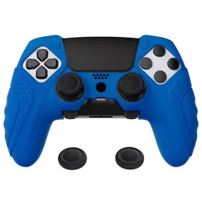 PlayVital Guardian Edition Anti-Slip Ergonomic Silicone Cover Case for ps5 Edge Controller, Soft Rubber Protector Skin for ps5 Edge Wireless Controller with Thumb Grip Caps - Blue - EHPFP008