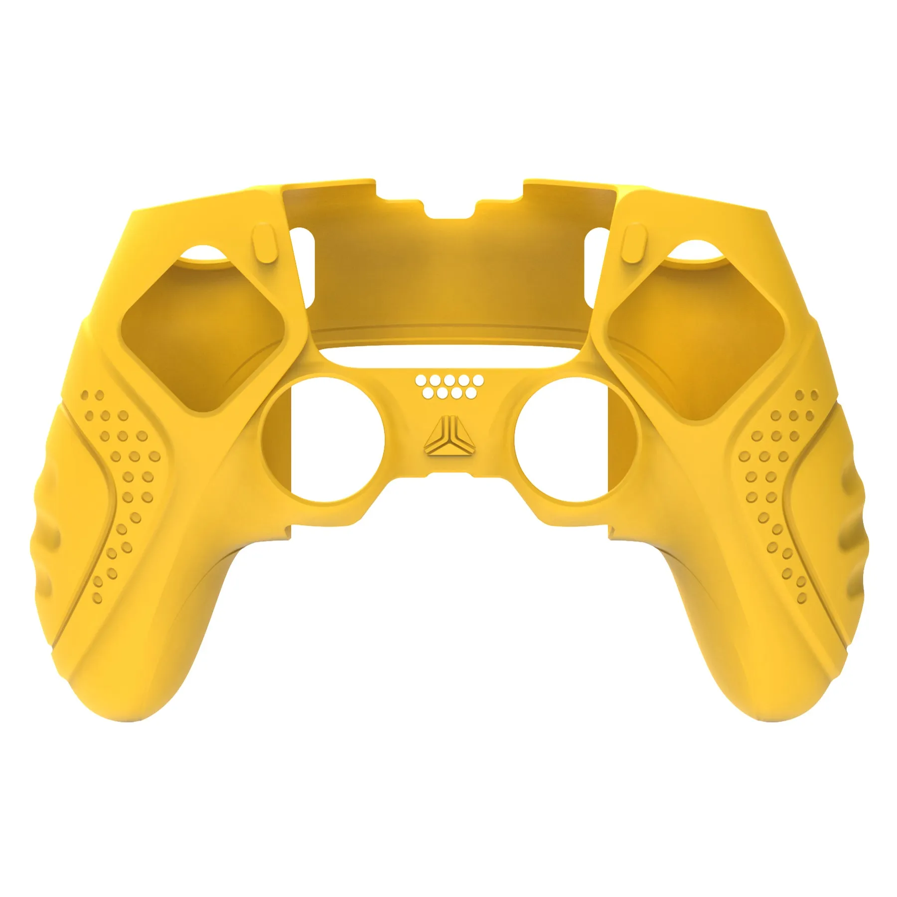 PlayVital Guardian Edition Anti-Slip Ergonomic Silicone Cover Case for ps5 Edge Controller, Soft Rubber Protector Skin for ps5 Edge Wireless Controller with Thumb Grip Caps - Caution Yellow - EHPFP012